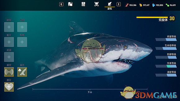 《食人鯊》進化各級外觀一覽