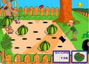 西瓜地除蟲-西瓜地除虫-遊戲用滑鼠鍵點擊。