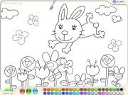 小白兔填顏色-小白兔填颜色-用滑鼠左鍵控制