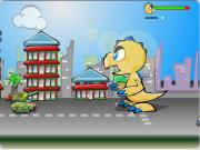 怪物小恐龍-怪物小恐龙-怪物小恐龍又來破壞城市了,用方向鍵移動,W,S,A,Q攻擊.遊戲按空白鍵開始.